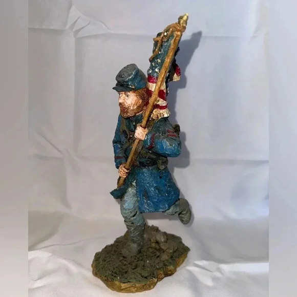RARE American Civil War American With Flag Large Resin Figurine 12” by PPL 1995 - Picture 3 of 7